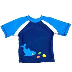 4/$25 Little Rebels Shark Rash Guard Swim Top